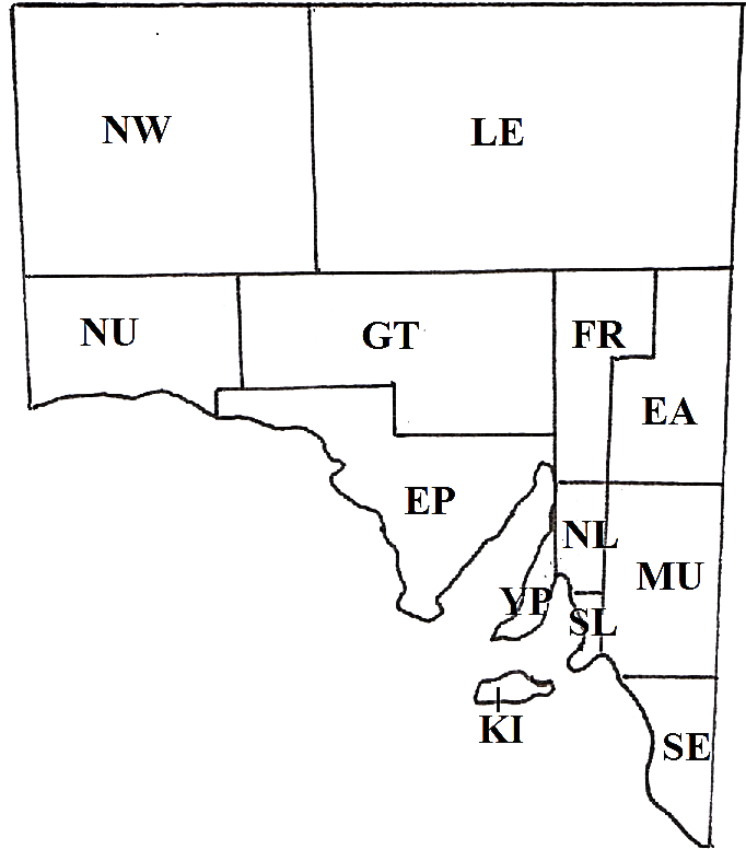 South Australia Regions Map